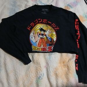 Dragon Ball Z Black Cropped‎ Long Sleeve Tshirt .sz.M